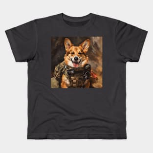 Tactical Corgi Kids T-Shirt